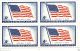 1094 Block Of 4 American Flag 48 Stars Flags,  National Emblems 4 Ct Yr 1957, United States photo 2