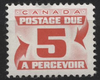 Canada J25 5c Carmine Rose - First Red Dues Issue 1967 photo