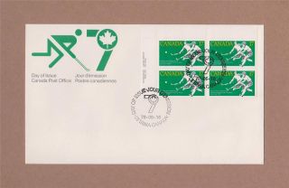 Canada Post 1979 Field Hockey Championships Day Of Issue Cover Corner Block photo