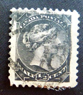 Canadian 1/2 Cent Postage Stamp - Black photo