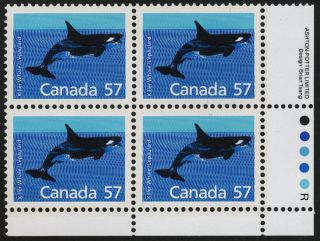 Canada 1173 Bottom Right Block Killer Whale photo