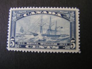 Canada,  Scott 204,  5c.  Value Dark Blue 1933 S/s Royal William Issue photo