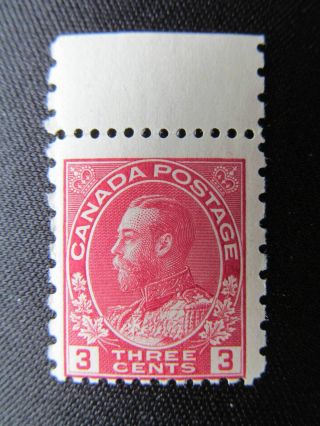 1918 Canada 3 Cent Stamp With Tab,  109; Cv $37.  50 photo
