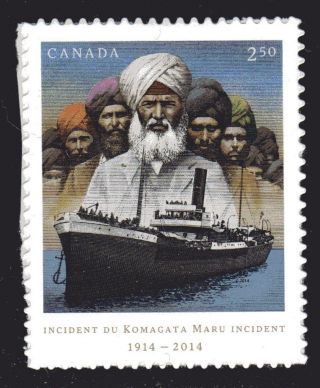 2014 Komagata Maru Incident Of 1914,  100 Anniver.  1 Stamp From Booklet photo