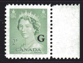 1953 Canada Sc O34 Queen Elizabeth Ii Lot493a Overprinted 