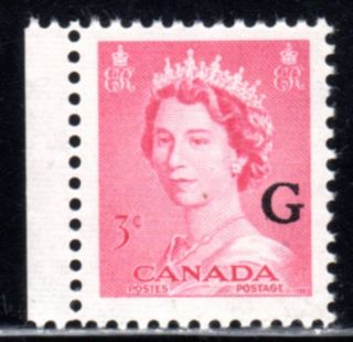 1953 Canada Sc O35 Queen Elizabeth Ii Lot494a Overprinted 
