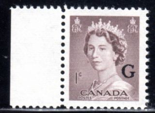 1953 Canada Sc O33 Queen Elizabeth Ii Lot492a Overprinted 