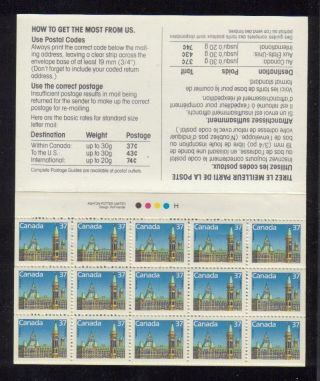 1988 Sc Bk 98c Parliament Buildings Stamp Pack Hp photo