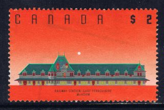 Canada 1182 (4) 1992 $2.  00 Mcadam Railway Station,  N.  B.  Error Unusual White Dot photo