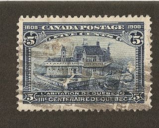 Canada Scott 99 Quebec Tercentenary - Champlain ' S Home - 1908 Issue - photo