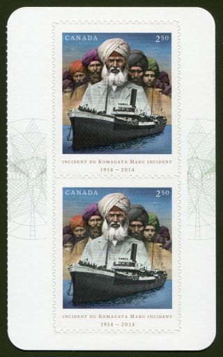 Canadian Stamp Issue Komagata Maru Incident May 1 2014 Og photo