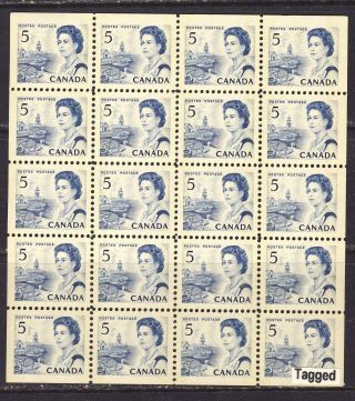 1967 458bp 5¢ Centennial Issue Df Dex Tagged W2b Mini Pane Of 20 Vfnh photo