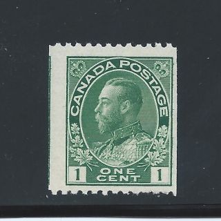 King George V Admiral 1 Cent Coil Perf.  12 Horiz.  131 Nh + Fine photo