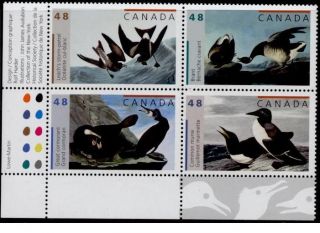 Canada 1982a Bl Plate Block Birds,  Audubon Art photo