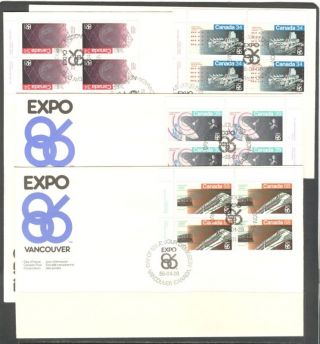 Tram Aerial Train Space Vancouver Expo Canada 1986 Fdc photo