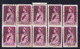 Canada 433 (2) 1964 5 Cent Queen Elizabeth Ii Royal Visit 10 photo