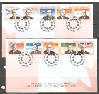Provincial Flags Premiers Canada 1998 Sc 1709 2 Fdc ' S photo