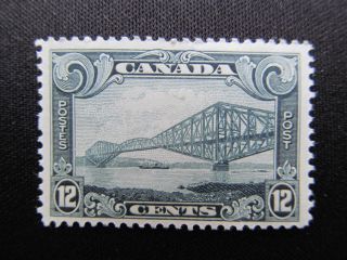 1929 Canada 12 Cent Stamp Featuring Quebec Bridge,  156; Cv $65.  00 photo