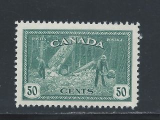 King George Vi Peace Issue 50 Cents Logging 272 Nh photo