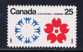 Canada 508 (2) 1970 25 Cent Expo ' 67 & ' 70 Emblems Cv$3.  00 photo