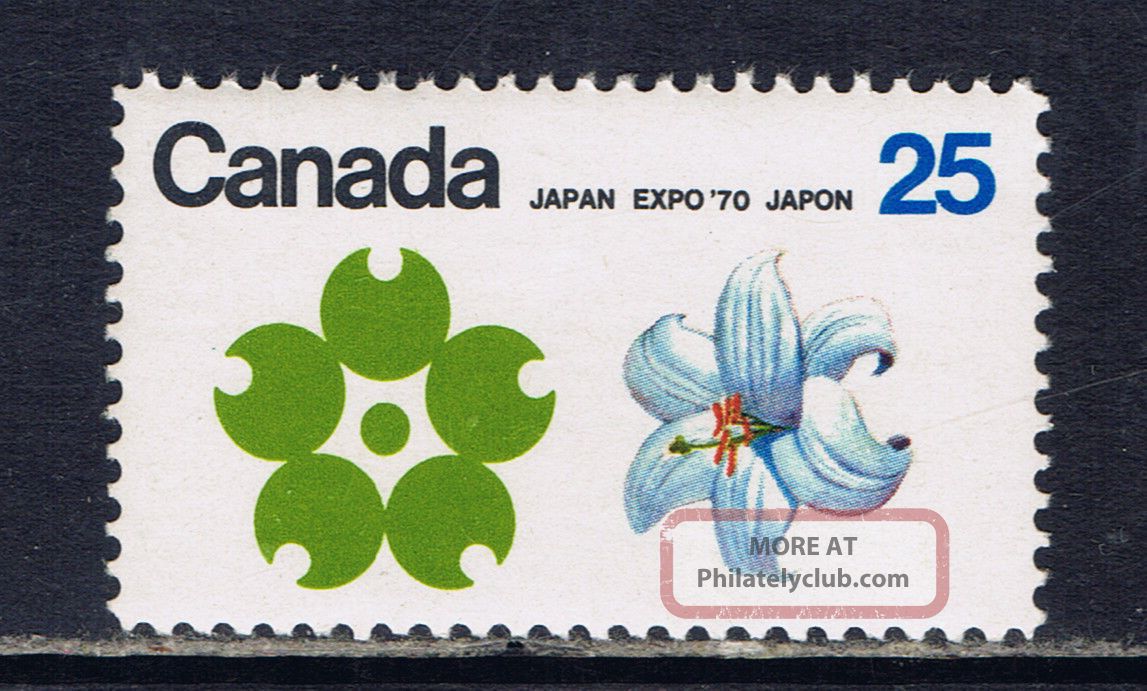 Canada 510 (1) 1970 25 Cent Expo ' 70 White Garden Lily (quebec) Cv$3.  00 Canada photo
