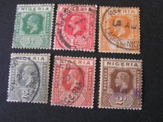Nigeria,  Scott 18 - 23 (6).  Kgv 1921 - 33 Die Ii Issue photo