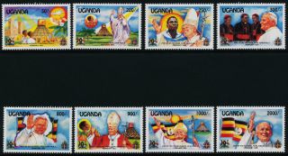 Uganda 1113 - 20 Pope John Paul Ii,  Flags,  Architecture photo