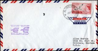 Bermuda - Usa 1959 Airmail Cover F/w Qeii 8d Tied By Hamilton Cds photo