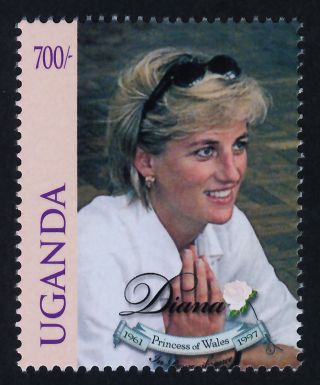 Uganda 1578 Princess Diana,  Royalty photo