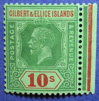 1924 Gilbert Ellice Is 10s Scott 31 Sg 35 Nh Cs06886 photo