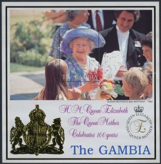 Gambia 2146 Queen Mother 100th Birthday,  Flowers photo