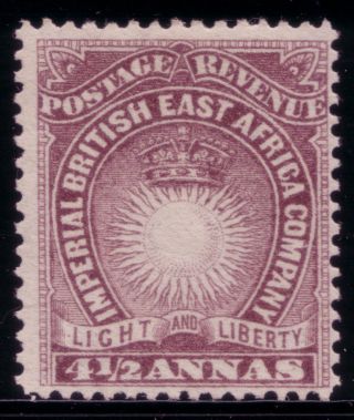 British East Africa,  1890 Mh,  Sg 11 4½a Dull Violet H.  R. photo