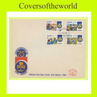 Kenya 1985 75th Anniv.  Of Girl Guides First Day Cover photo