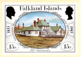Falkland Islands Sg443 1983 Anniversary 15p Maxi Card Fdi Cancel photo