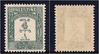 Palestine 1942 Kgvi 4m Green Perf 15x14.  Sg D14a.  Sc J14a. photo