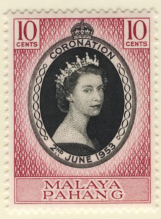 Malaya Pahang 1953 Coronation Block Of 4 photo