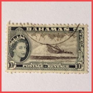 Bahamas 1954 Er Ii - 10/ - Black.  & Slate Black As Per Scan photo