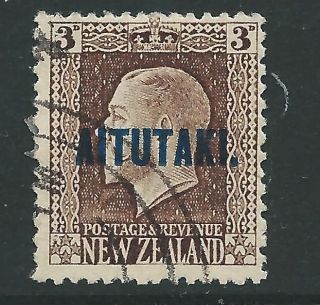 Aitutaki Sg16 1918 3d Chocolate P14x13½ Fine photo