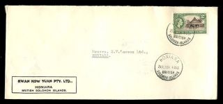 British Solomon Is.  1964 Kwan Mow Yuan Ltd Printed Commercial Envelope photo