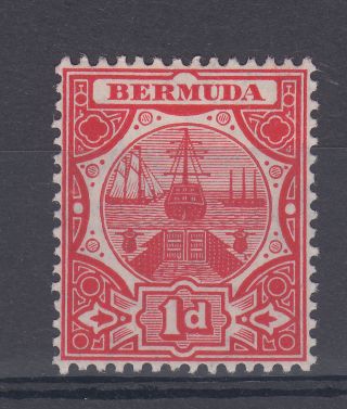 1908 Bermuda M/m Dry Dock 1d Stamp (sg 38) photo