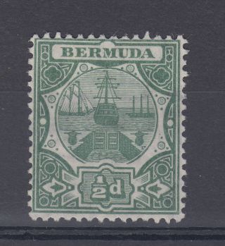 1909 Bermuda M/m Dry Dock 0.  5d Stamp (sg 36) photo