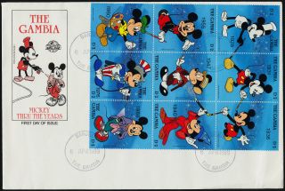 Gambia 814a - I,  815 Fdc ' S Disney,  Mickey Mouse Birthday photo