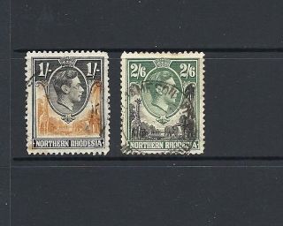 1938 King George Vi Sg40 And Sg41 Higher Val Pair Northern Rhodesia photo