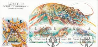Pitcairn Islands 2013 Fdc Lobsters 3v Cover Easter Island Spiny Lobster Marine photo
