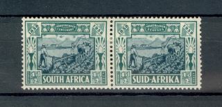 South Africa Kgvi 1938 Halfpence Vortrekker Fund Pair Mounted Sg76 photo