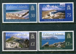 Falkland Islands 1058 - 1061, ,  2012 Coastal Landscapes Grave Cove.  X16078 photo