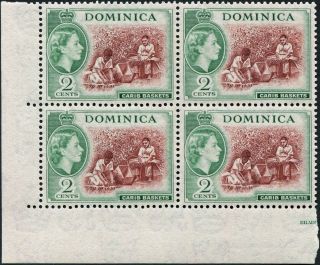 Dominica 1954 - 62 (qeii) 2c Chocolate And Myrtle - Green Sg142 Cv £5.  00+ photo