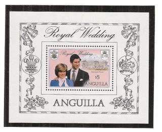 (53216) Princess Diana Wedding - Souvenir Sheet Anguilla - 1981 - U/m photo
