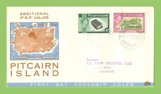 Pitcairn Island 1951 Kgvi Additional Values On Neat First Day Cover photo