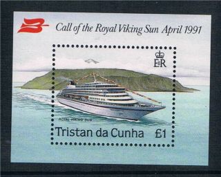 Tristan Da Cunha 1991 Royal Viking Sun M.  S.  Sg513 photo